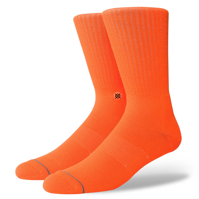 Stance Icon Anthem Socks Fluorescent Orange